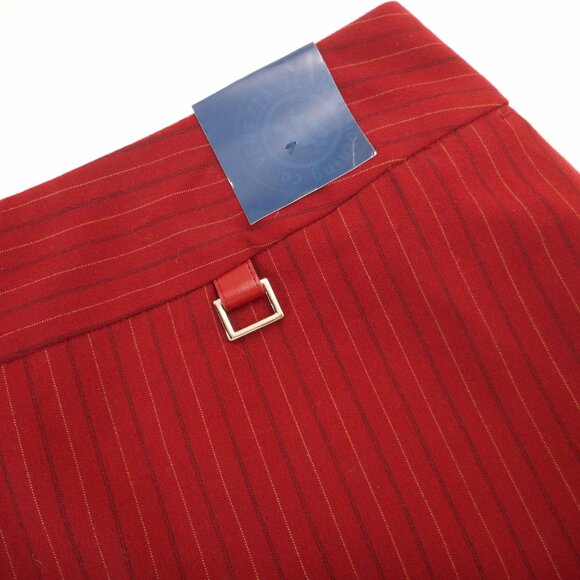 Venezia Women's size 16 Skirt Vintage NWT Short Red Pinstripe Business Career - Picture 11 of 11